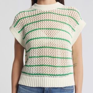Madewell Stripe Open Stitch Sweater